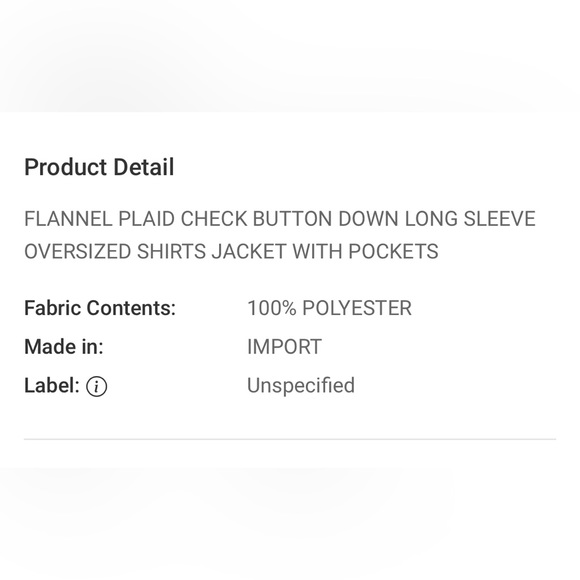 Flannel Plaid Button Down Coat, black/Gray/Blush/White, size small - Picture 11 of 13